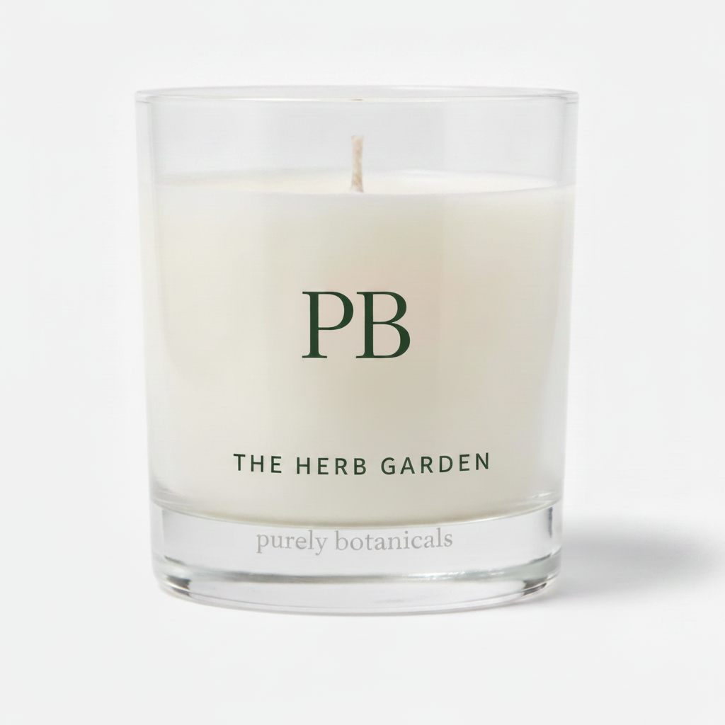 The Herb Garden Candle - Transparent Label